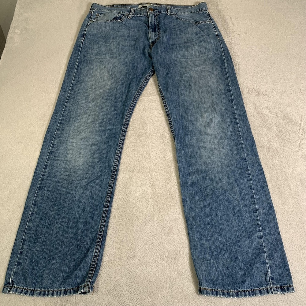Vintage Levis 505 Jeans Mens 36x32 Blue Medium Wash Straight 100% Cotton Zip Fly